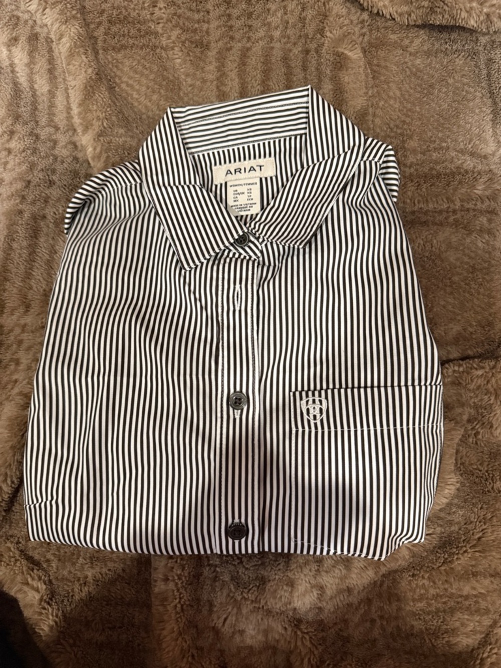Ariat  Black & White Striped Button-Up Shirt